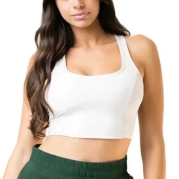 Balance‎ | Vitality Roam Crop Athletic Tank Top in Ivory White Size XSmall - Picture 2 of 6